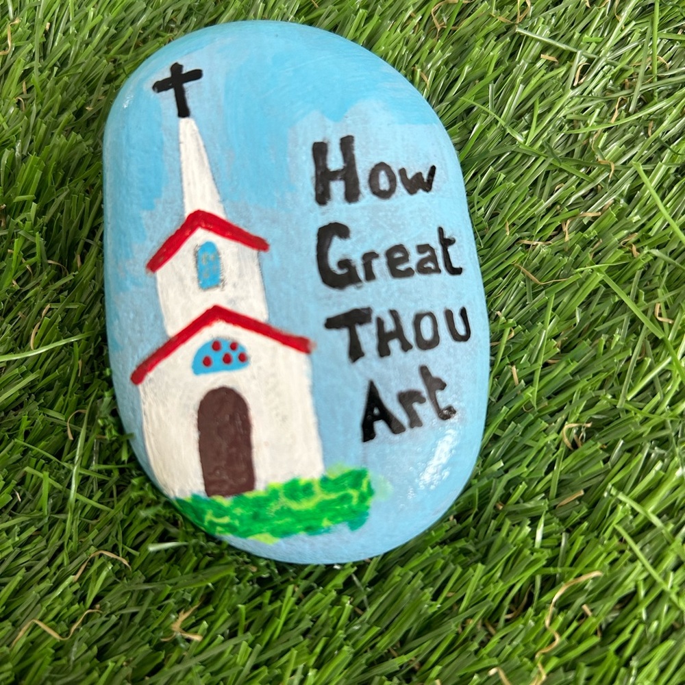 Hand-Painted Inspirational Stone